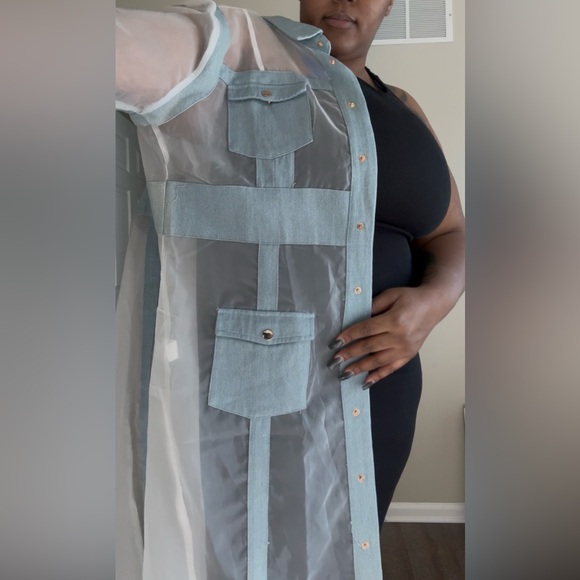 Denim and sheer jacket - Picture 4 of 5